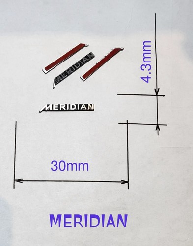 Pcs meridian aluminium badge - meridian,