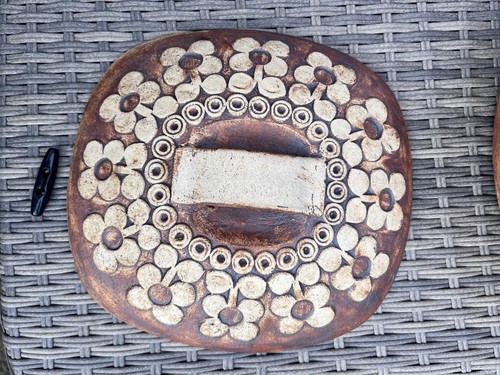Vintage earthenware casserole - vintage,