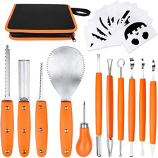 Professional Pumpkin Carving Kit, 11 Pieces Heavy Duty Stainless Steel Carving T