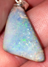 Mintabie Opal Gemstone Pendant.  925 Silver.  Australian Opal