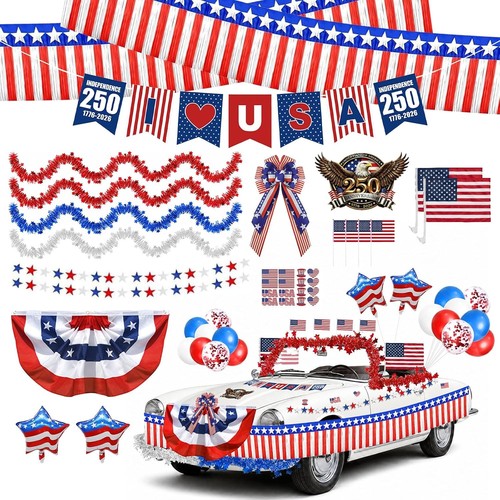 4th july car parade - july,
