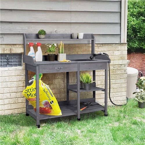Garden potting bench table - bench,
