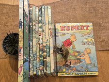 10 x vintage Rupert Bear Annuals Bundle 1970s