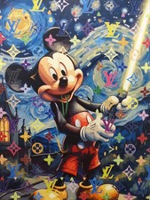 DEATH NYC "FRAMED" Lithograph ltd. Edit. of 100 "Star Wars Mickey" 3D Seal