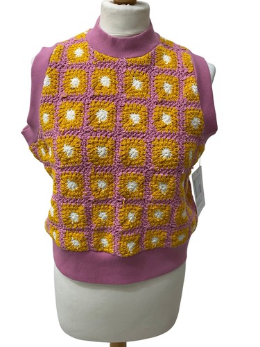 Crochet vest top bobbi cropped - bobbi,