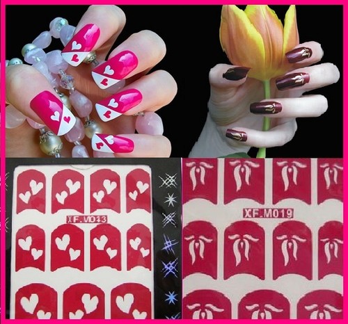 Nail art stencils stickers - nail,