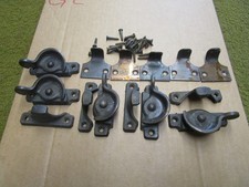 Nice Lot of 5 Vintage Cast Iron Window Sash Latches 4 Keepers with 6 FingerPulls