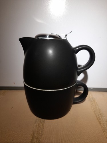 Cafetiere matt black 450ml - black,