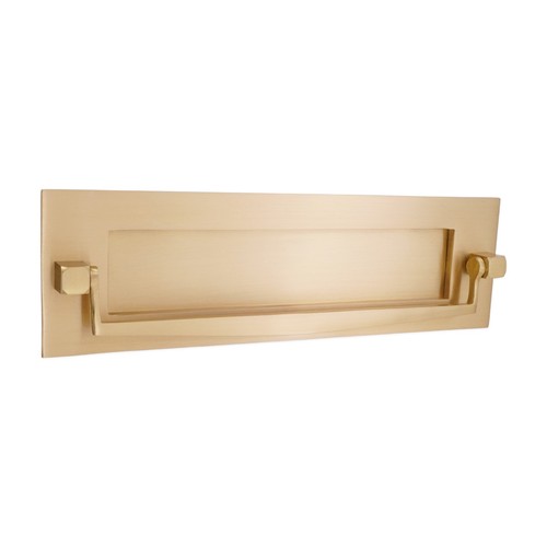 Letter plate with - with, door