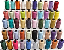 50 SPOOLS 100% Cotton SEWING THREADS , 50 Different Colours + 10 Free spools
