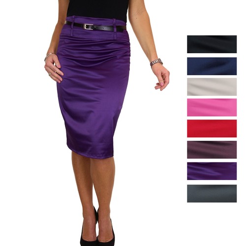 Ladies evening satin pencil - evening,