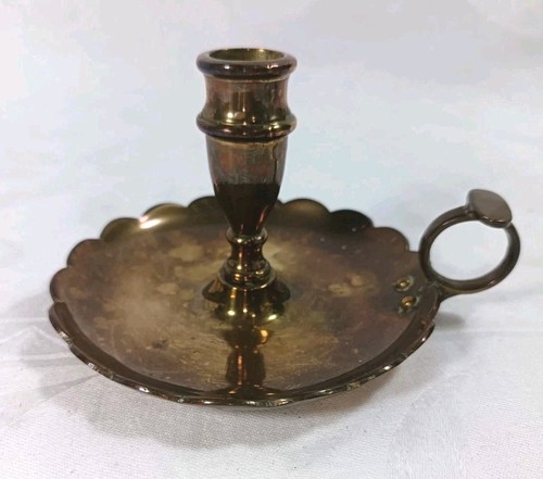 Vintage brass chamberstick - vintage,