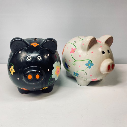 Two large piggy bank - bank, money