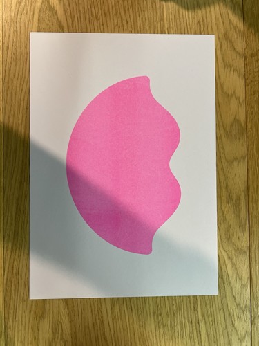 Lips risograph print - lips,