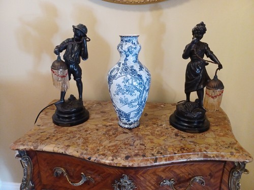 1920s spelter lamps - spelter,