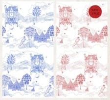 The Chateau By Angel Strawbridge Toile Fabric Sold by the Meter – Red or Blue