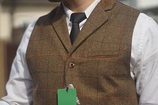 Mens Milano Tweed Waistcoat