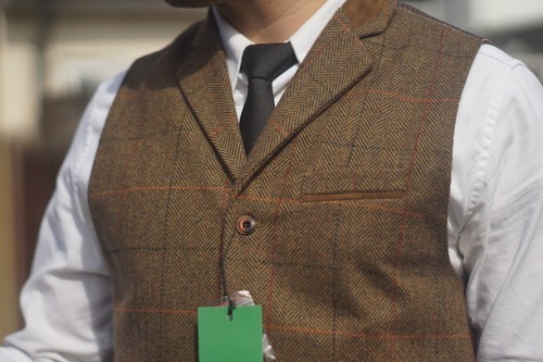 Mens milano tweed waistcoat - mens,