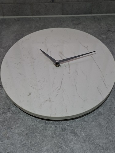 White marble clock - marble,