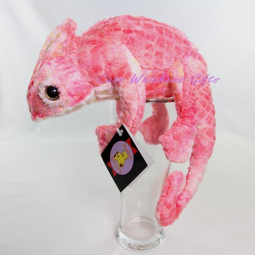 Pink chameleon plush - pink, plush.