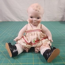 JD Kestner / Kewpie Style Doll 13"  Bisque Head  Girl Vintage Scootles