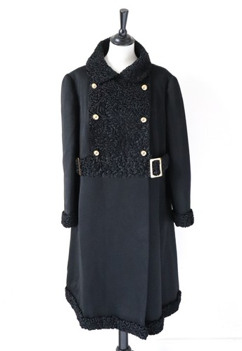 Black wool astrakhan winter - black,