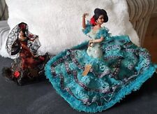Two FLAMENCO DANCERS Vintage Pretty Spanish dolls Collectable 