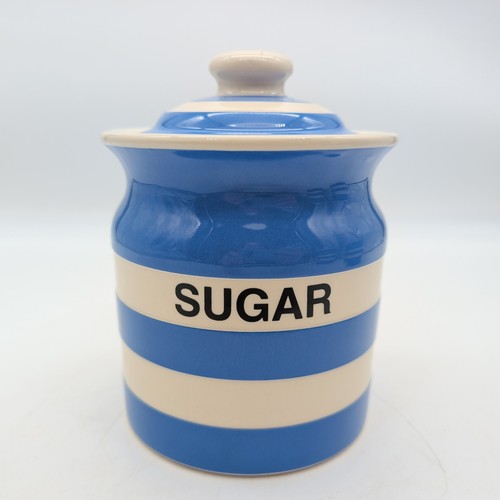 Green cornishware sugar - tg,