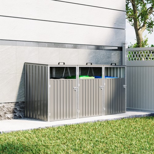 Triple wheelie bin storage - triple,