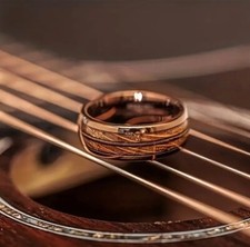 Guitar String Ring Wood Inlay