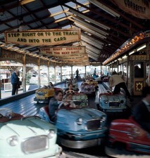 Dodgem Cars At Battersea Fun Fair 1966 Historic Old Photo