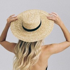 Lack of Color Mira Wide Brimmed Boater Straw Hat - Medium