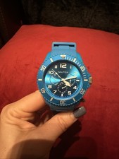 Nautica N00544 Blue Silicone Watch. Needs Battery (untested)
