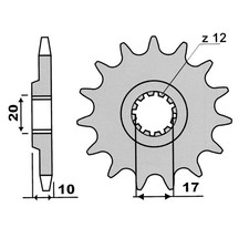 Trial 2074 Z11 Pinion Z=11