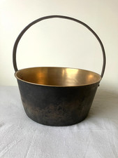 Vintage Large Brass Jam Pan