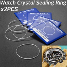 2x 0.35 0.4 0.45mm Gasket O-Ring Watch Front Cover Glass Gasket Ring 18mm-40mm