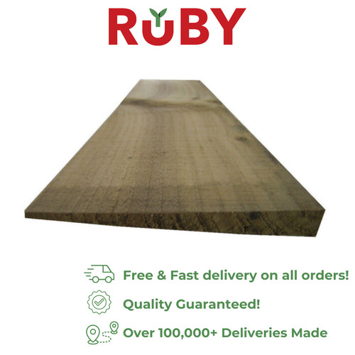 Ruby featheredge treated 150mm - featheredge,