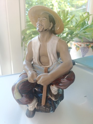 Chinese mudman figurine man - chinese, a