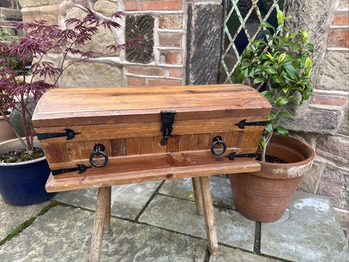 Wooden box chest storage - wooden,