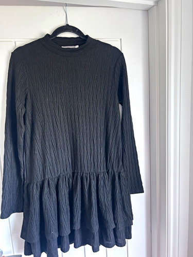 Mint velvet black tiered shift - velvet,