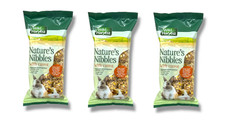 3 PACK NATURES NIBBLES EDIBLE CARROT TREAT SEED STICKS SMALL ANIMAL RABBIT TREAT
