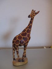 Carved Wooden African Giraffe