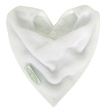Silly Billyz Fleece Bandana Bib - White