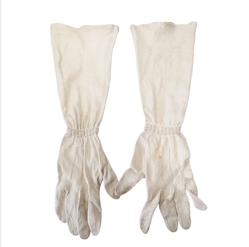 Vintage white kid skin leather - vintage,