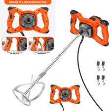 5000W Electric Plaster Paddle Mixer Mortar Paint Cement Stirrer Whisk 6 Speed UK