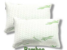 2x Foam Bamboo Bed Pillow