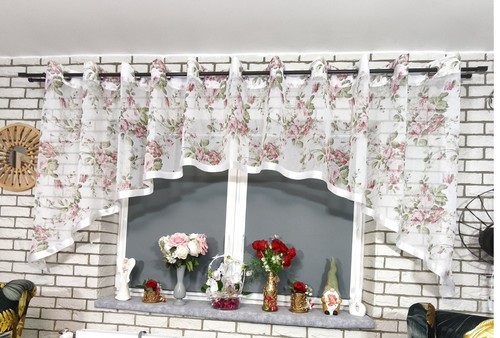 Floral window valance - floral,