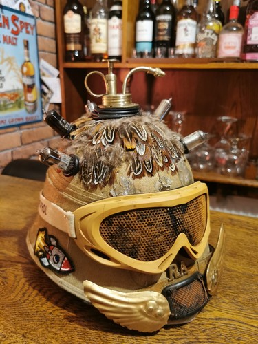 Handmade steampunk pith helmet - pith,