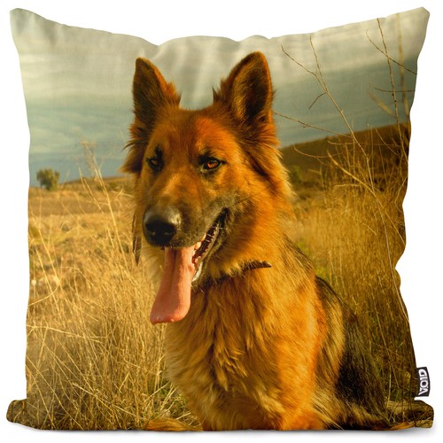 German shepherd cushion cover - german,