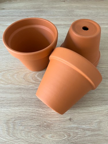 Terracotta clay flower pots - clay,